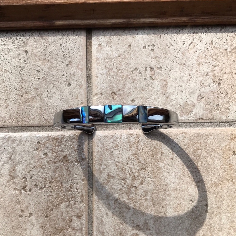 Paula Abalone Shell Silver Bracelet - image 1